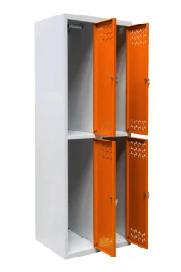 Szafka szkolna metalowa 4MSS ECO BASIC 180x50x40 4 skrytki pomarańczowo-szara