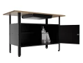Stół warsztatowy czarny SW2 83x120x60 - szafka otwarta