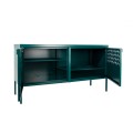 Komoda metalowa industrialna MSS 63x118x40 morska zieleń otwarta skos