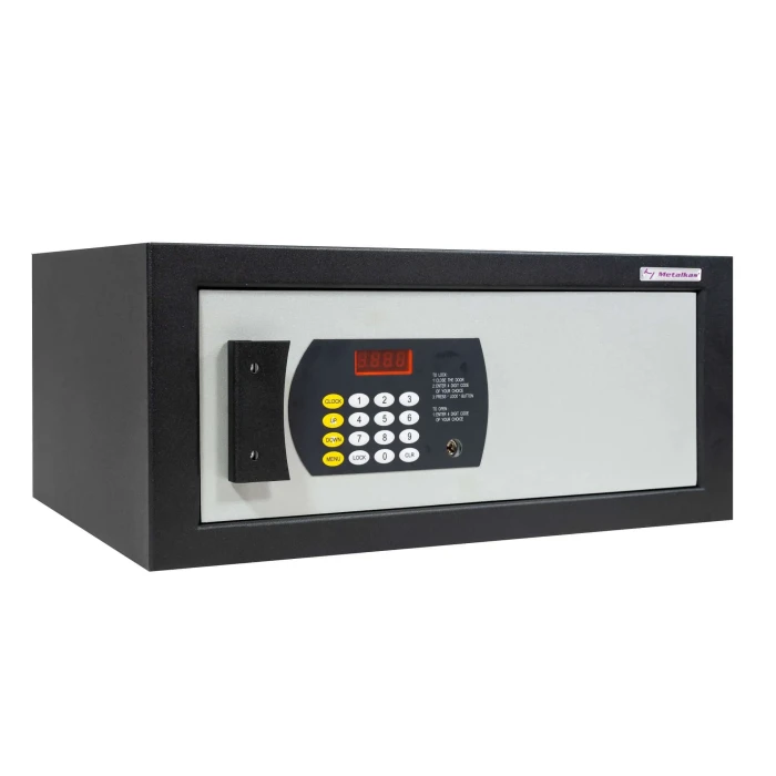 Sejf hotelowy 1HLS BASIC z zamkiem elektronicznym czarno-srebrny