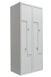 Szafka basenowa ubraniowa typu "L"  cztery skrytki 2MSL-ECO 180x80x49 szara