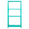Regał metalowy wciskany BR-WW 150x75x30 50kg turkusowy TÜV 4 półkowy - front