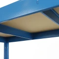 Regał metalowy wciskany R250XXL 180x160x60 250kg niebieski MDF TÜV - wsporniki pod półką