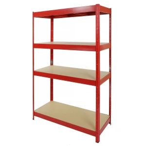 Regał metalowy wciskany R200 180x120x50 200kg czerwony TÜV MDF