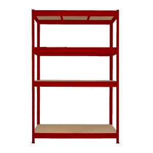 Regał metalowy wciskany R350XL 180x120x60 350kg czerwony TÜV MDF