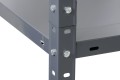 Regał metalowy skręcany BR65 200x100x50 65kg szary TÜV noga montowana na śruby