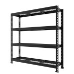 Regał metalowy wciskany Mega-Met 180x200x60 300kg  4 półki krata