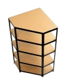 Regał metalowy wciskany narożny R175 180x80x80x40 175kg czarny HDF - widok z góry
