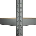 Regał metalowy wciskany P2P 180x40x40 175kg czarny MDF 5 półek - noga