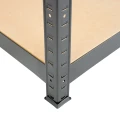 Regał metalowy wciskany P2P 180x40x40 175kg czarny MDF 5 półek - noga