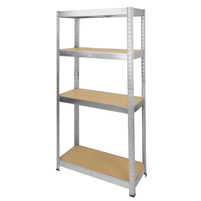 Regał metalowy wciskany P2P50 135x70x30 50kg ocynk HDF 4 półki - skos