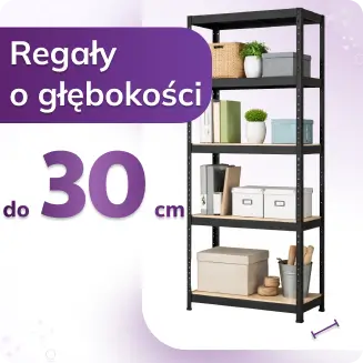 Banner wąskie regały metalowe