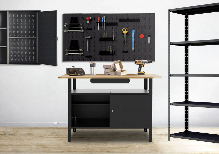 aranżacja warsztatu w garażu