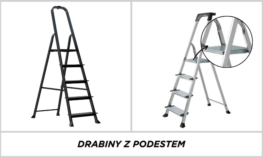 DRABINY Z PODESTEM