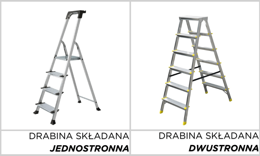 rodzaje drabin - drabiny składane