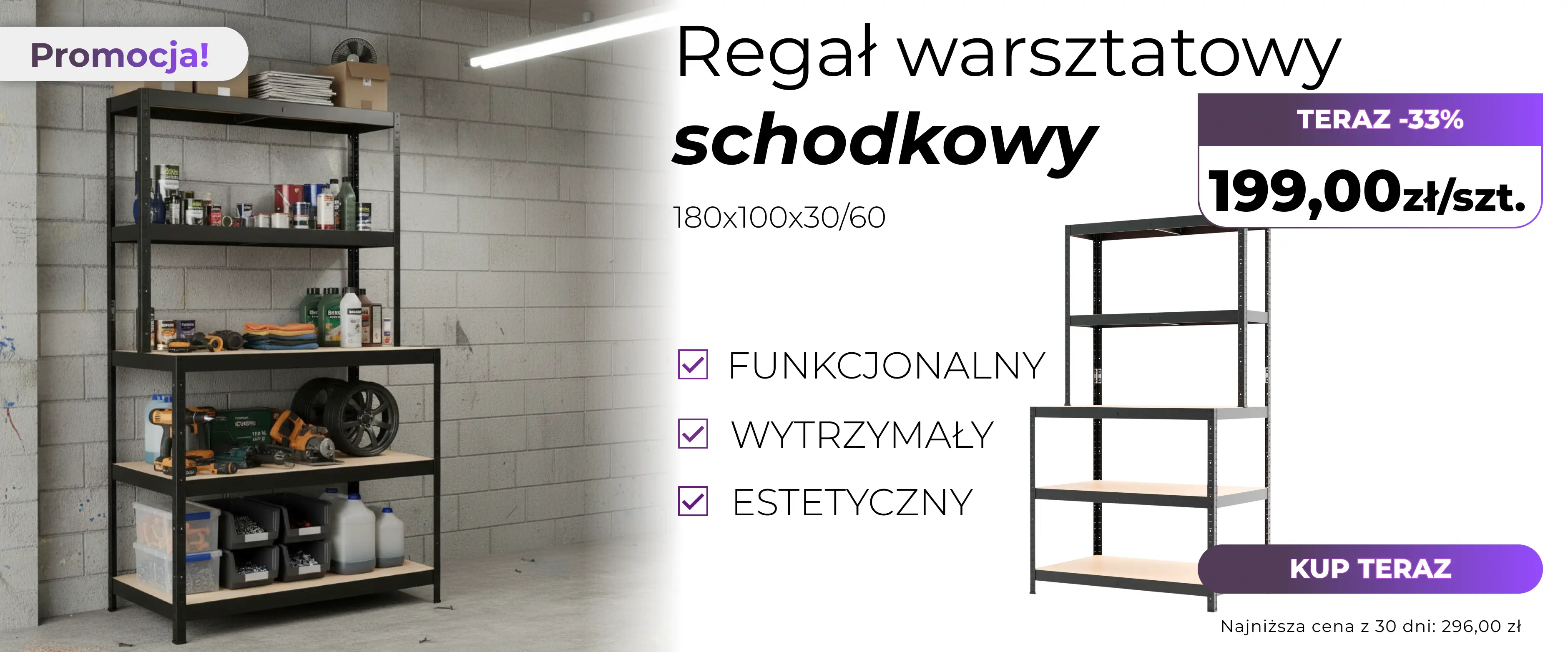 Regał schodkowy
